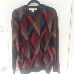 Multicolored Sweater 100% Alpaca Large